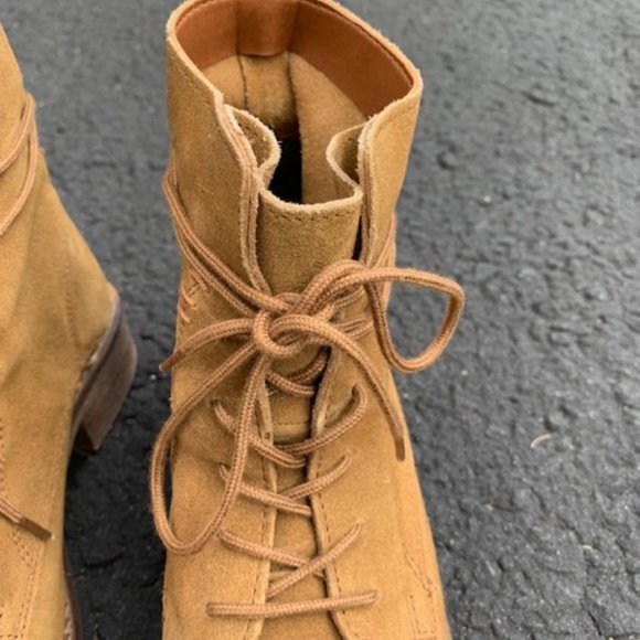 Steve Madden Rosaly Round Toe Suede Ankle Boot Tan C361 - Picture 8 of 16